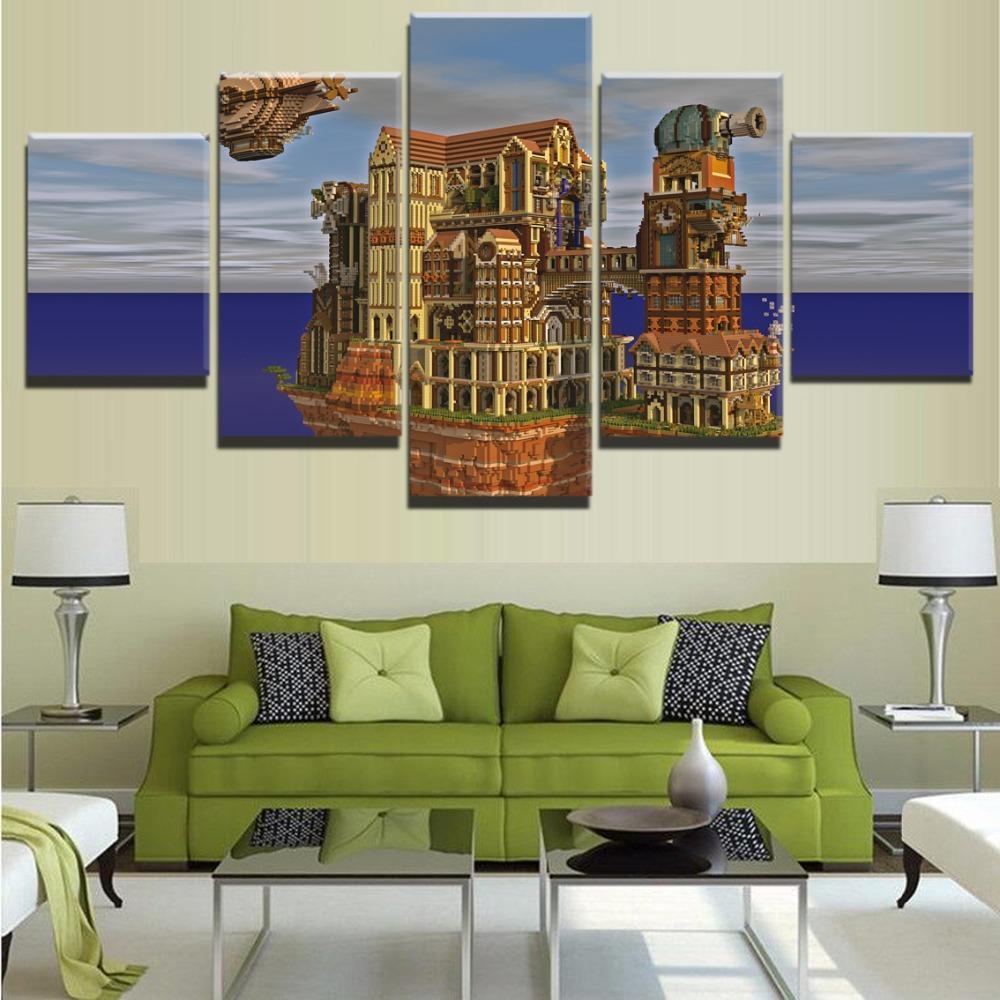 Minecraft Big Castle Gaming Canvas Wall Art