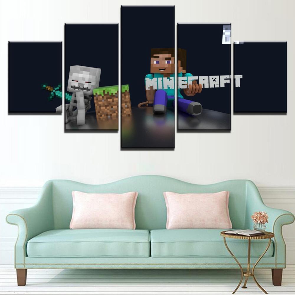 Minecraft Poster 2 Gaming Canvas Wall Art