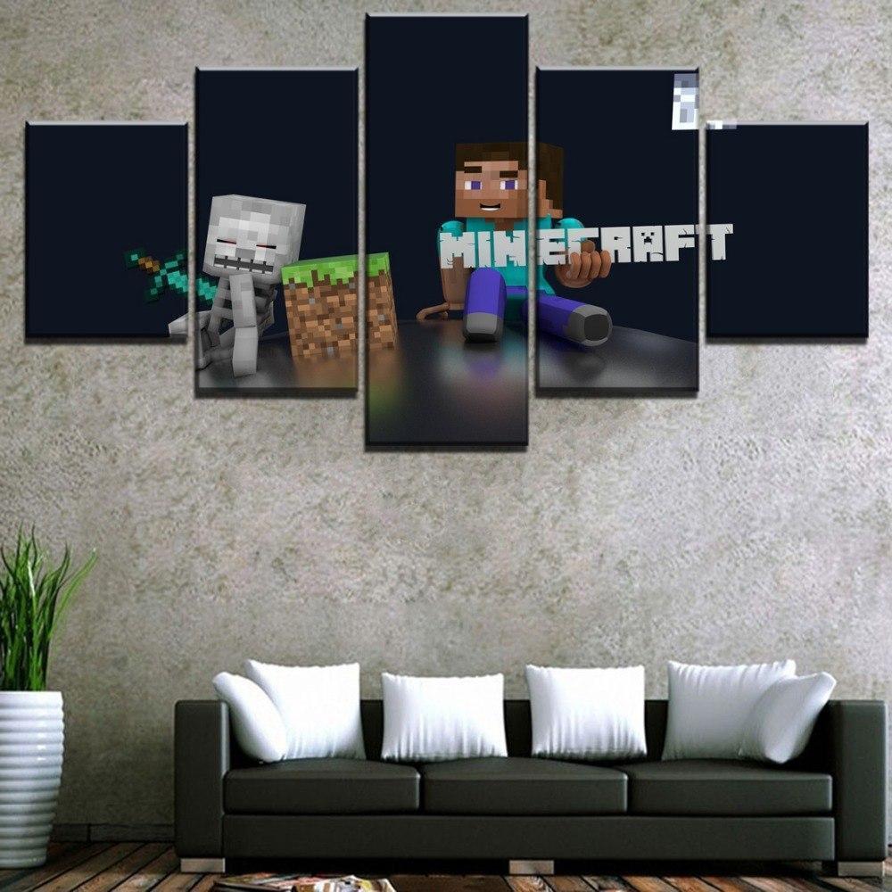 Minecraft Poster 2 Gaming Canvas Wall Art