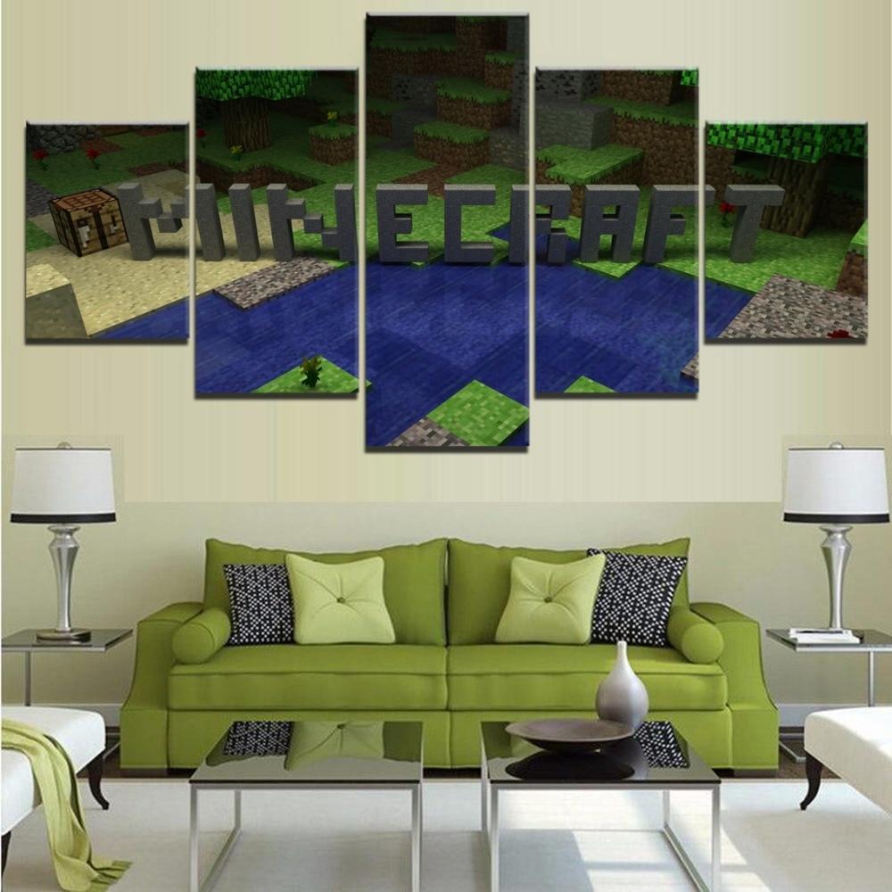Minecraft Poster 4 Gaming Canvas Wall Art