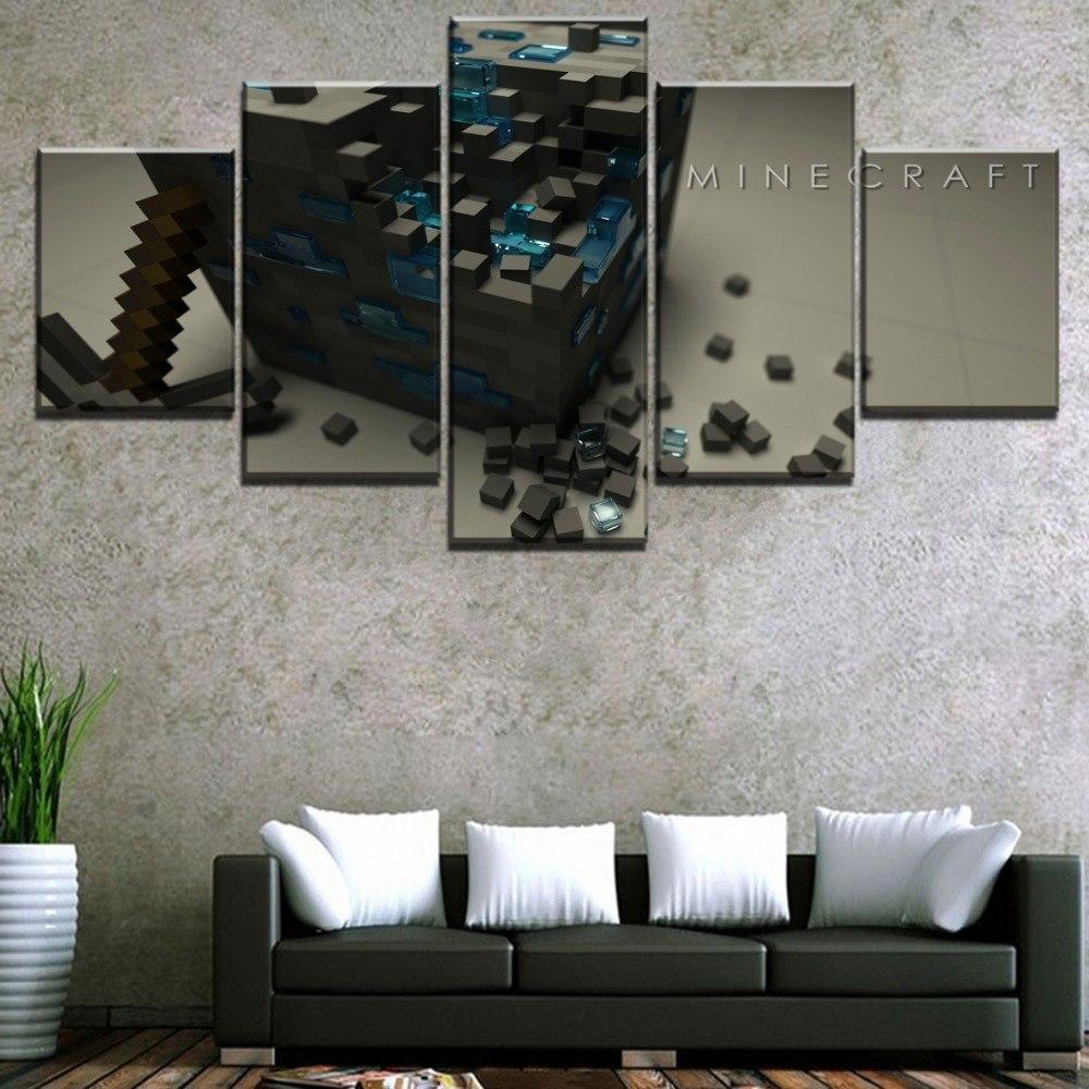Minecraft Poster 5 Gaming Canvas Wall Art