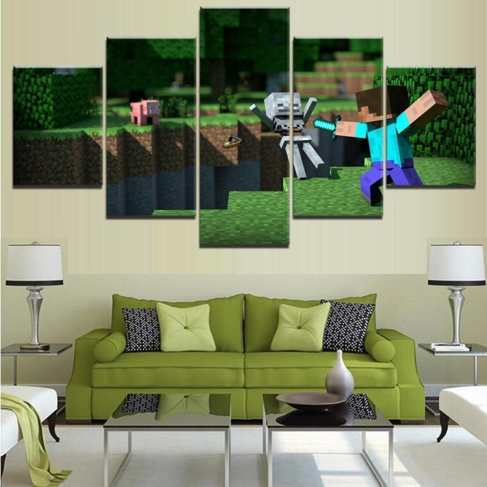 Minecraft Poster 6 Gaming Canvas Wall Art