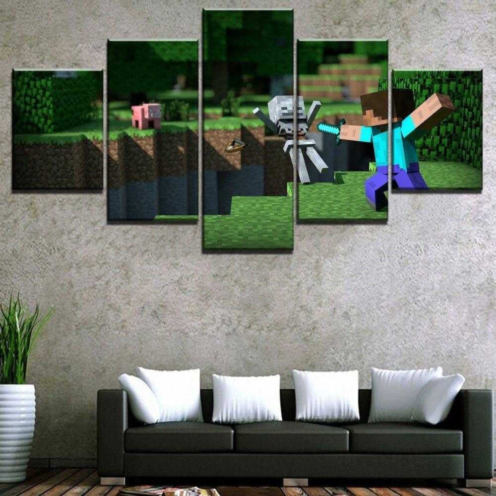 Minecraft Poster 6 Gaming Canvas Wall Art