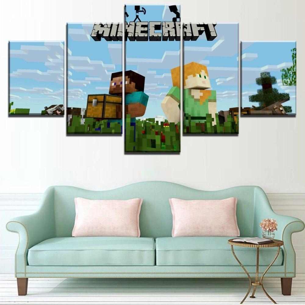 Minecraft Poster 8 Gaming Canvas Wall Art