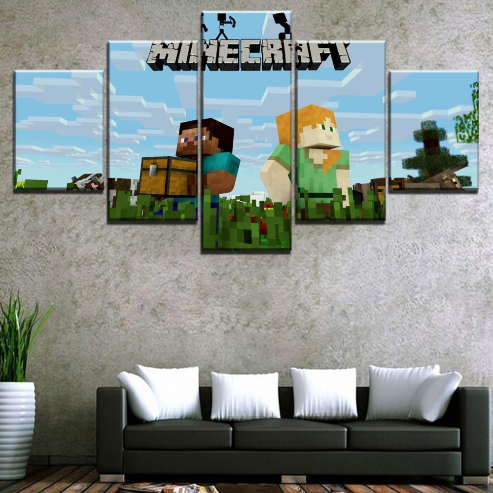 Minecraft Poster 8 Gaming Canvas Wall Art