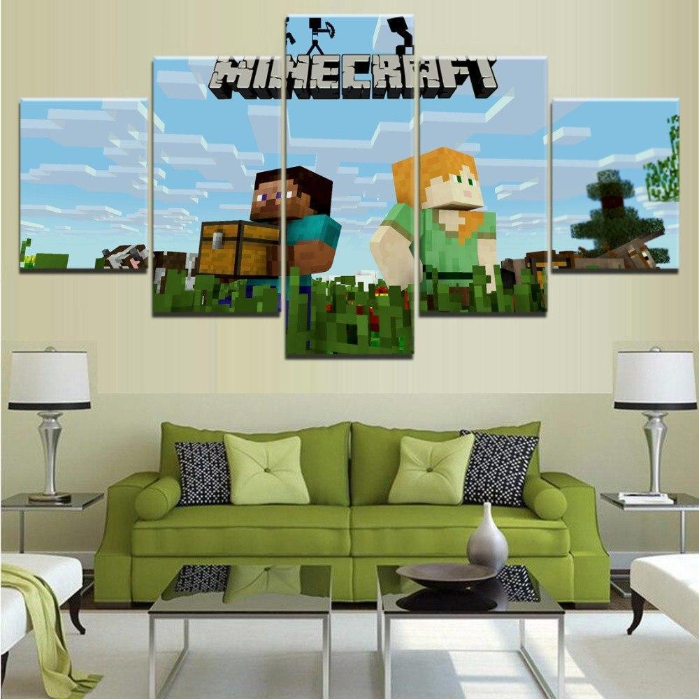 Minecraft Poster 8 Gaming Canvas Wall Art