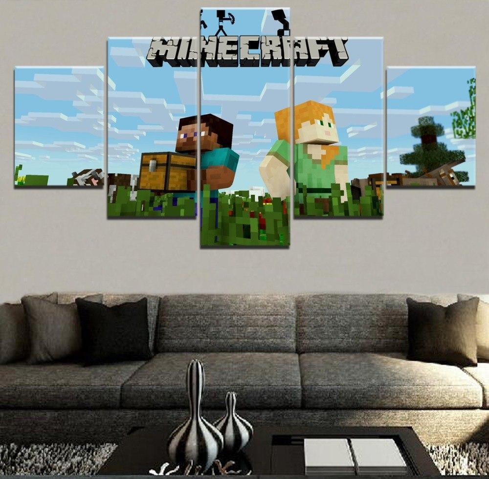 Minecraft Poster 8 Gaming Canvas Wall Art