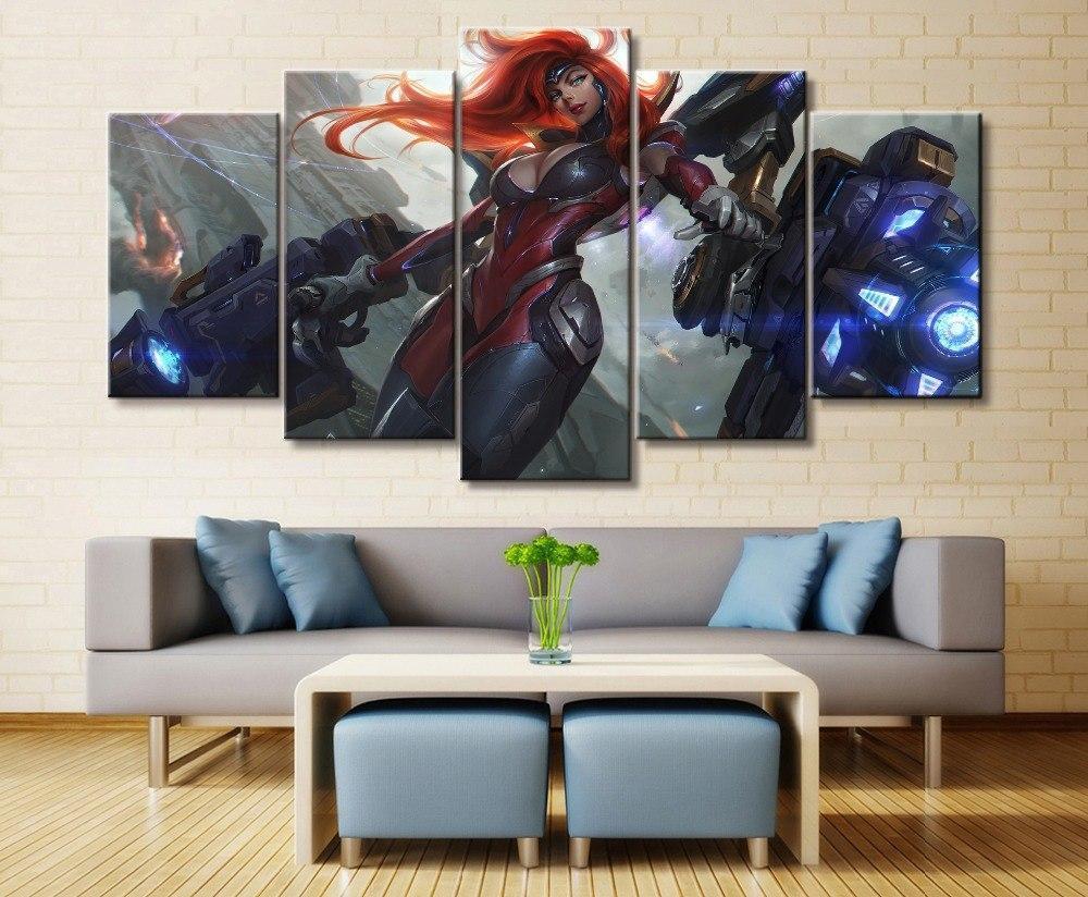 LOL League Of Legends Miss Fortune 4 Gaming Canvas Wall Art