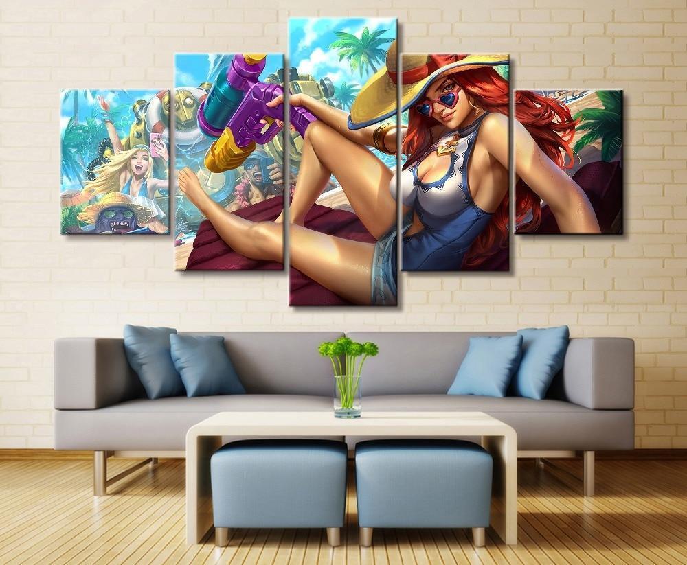LOL League Of Legends Miss Fortune 6 Gaming Canvas Wall Art