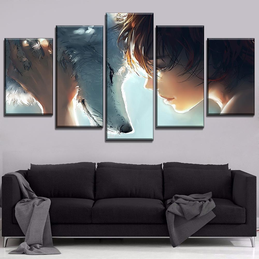 Mononoke And Wolf  Canvas in house
