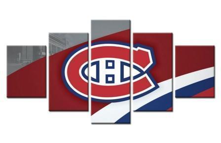 Montreal Canadians Logo 3   Ice Hockey Canvas Wall Art