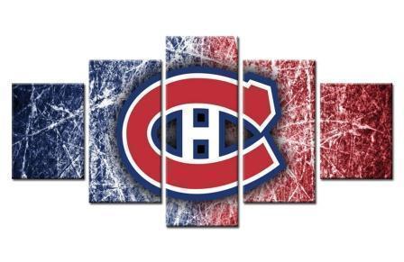 Montreal Canadiens Logo   Ice Hockey Canvas Wall Art