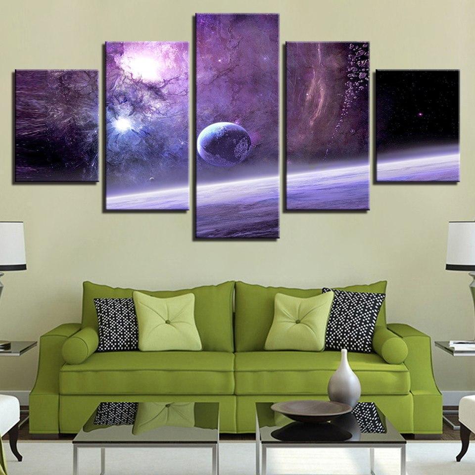 Moon Space Canvas Wall Art