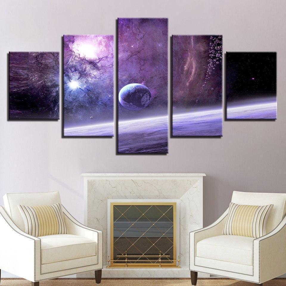 Moon Space Canvas Wall Art