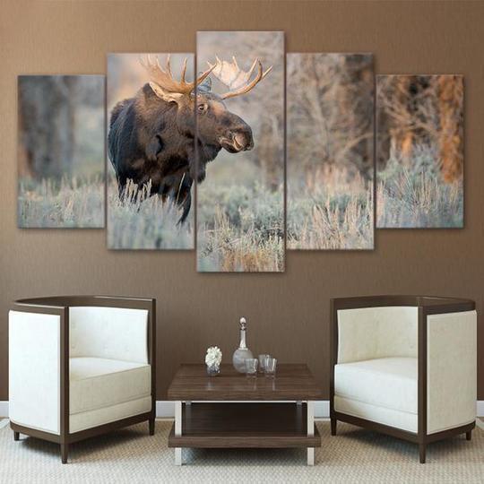 Moose Animal Canvas Wall Art
