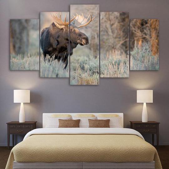 Moose Animal Canvas Wall Art