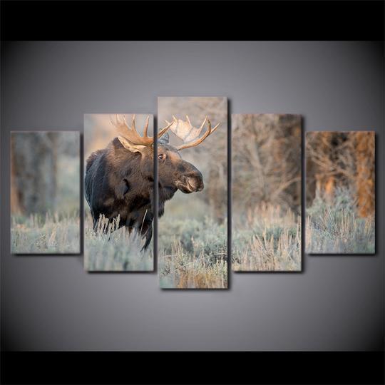 Moose Animal Canvas Wall Art