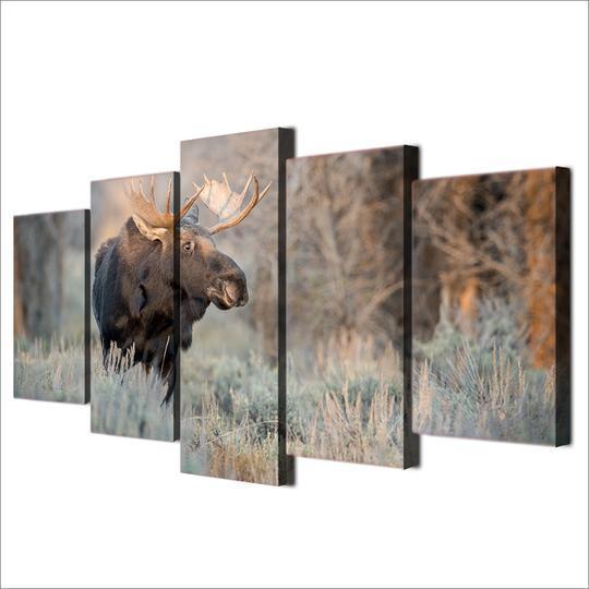 Moose Animal Canvas Wall Art