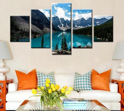 Moraine Lake Nature Canvas Wall Art