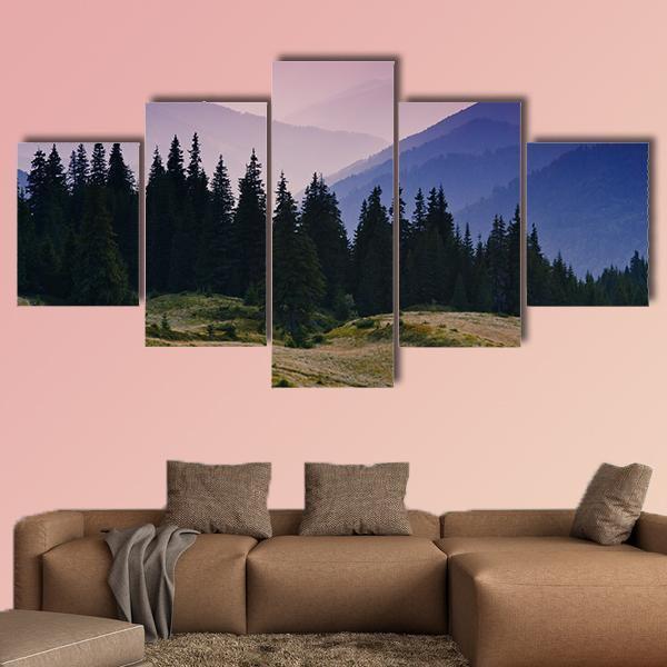 Morning In The Mountains Landscape Nature Canvas Wall Art