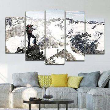 Mountain Climber Nature Canvas Wall Art