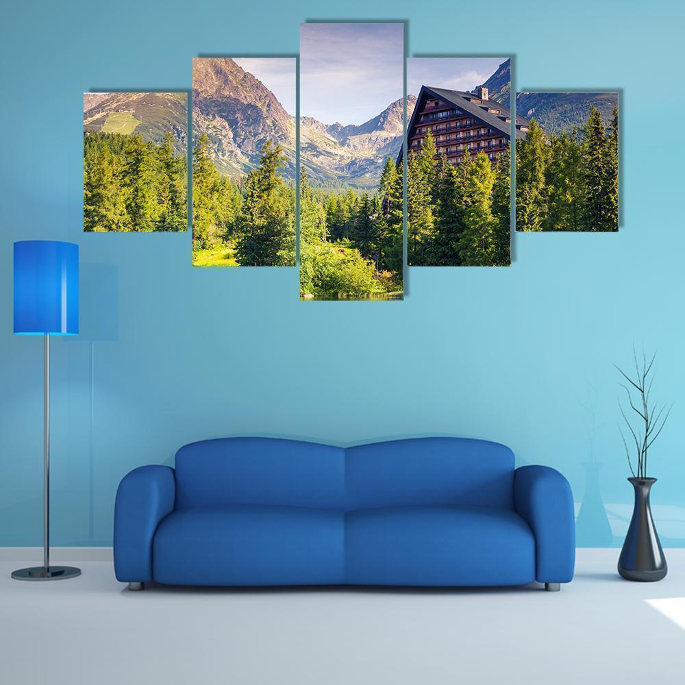 Mountain Lake In National Park High Tatra Nature Canvas Wall Art