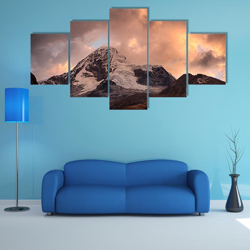 Mountain Of The Santa Cruz Trek Nature Canvas Wall Art