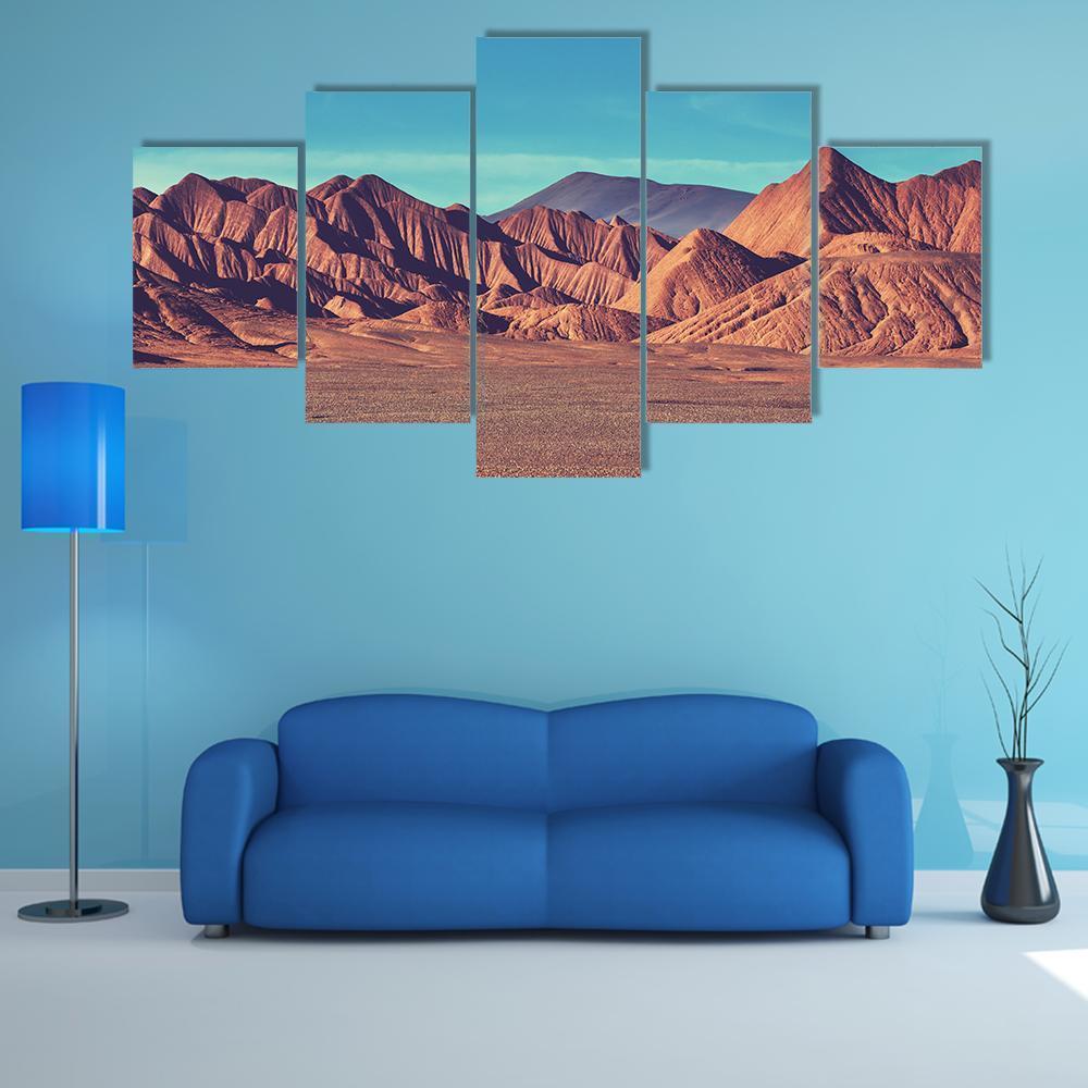 Mountain Plateau La Puna In Northern Argentina Nature Canvas Wall Art