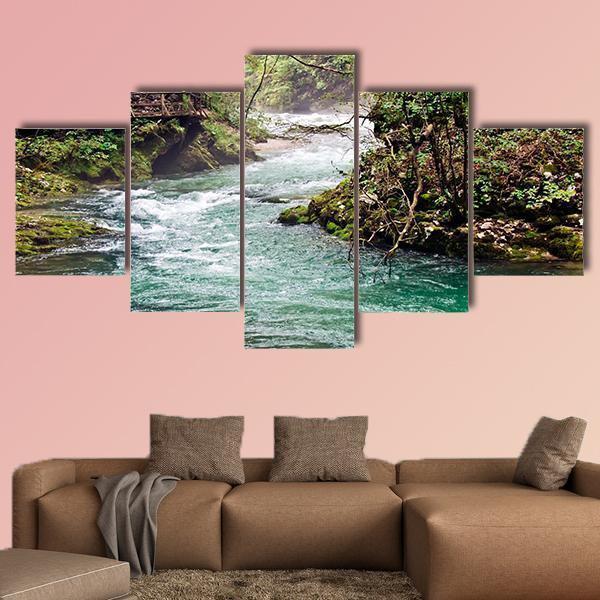 Mountain River Nature Canvas Wall Art