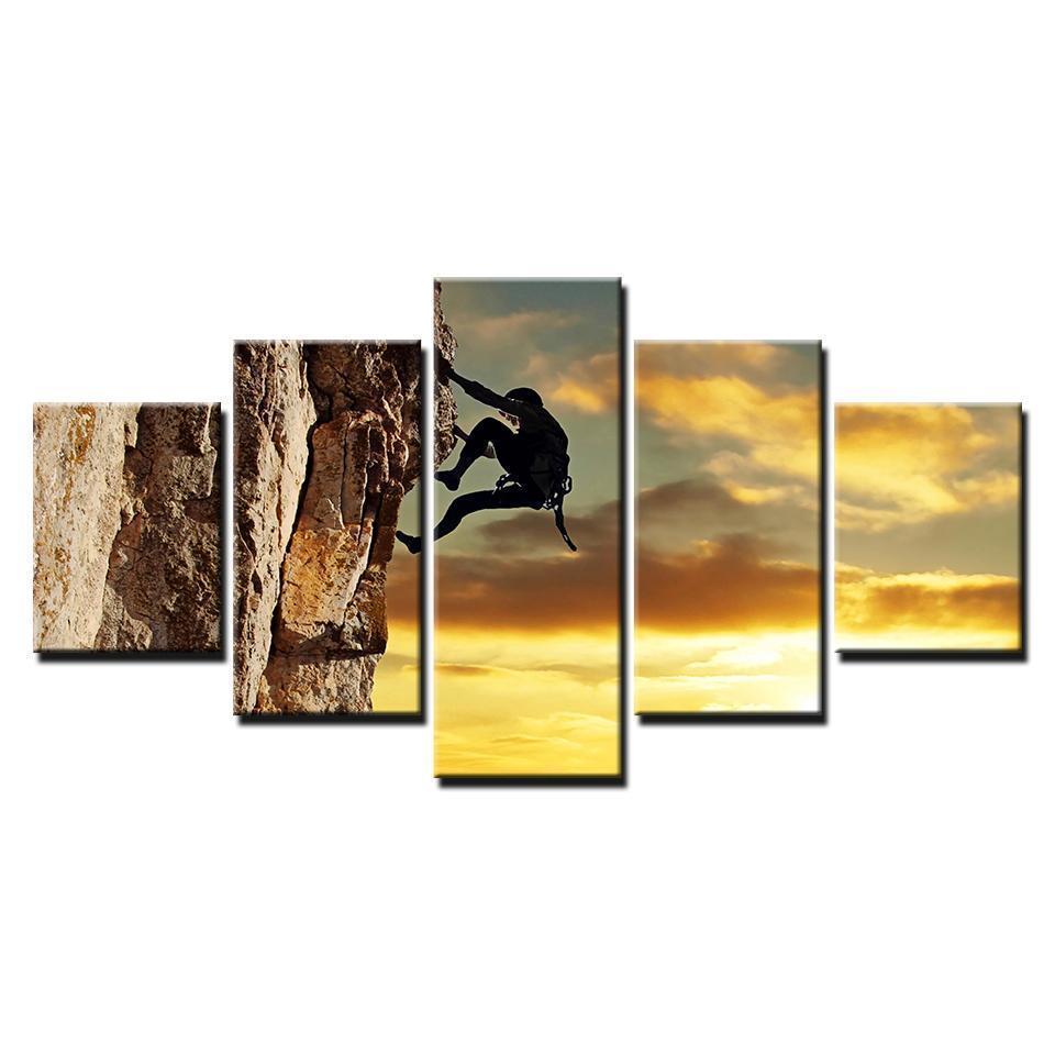 Mountain Rock Climbing Sport Canvas Wall Art