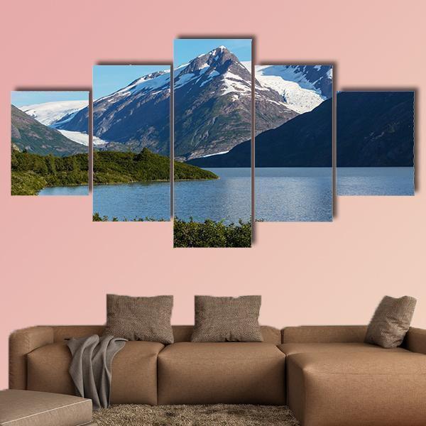 Mountains Of Alaska In Summer Nature Canvas Wall Art