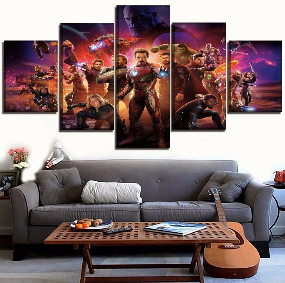 Movie Avengers 3 Infinity War Characters Marvel Canvas Wall Art