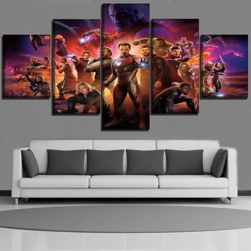 Movie Avengers 3 Infinity War Characters Marvel Canvas Wall Art