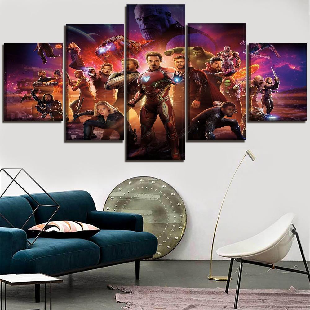 Movie Avengers 3 Infinity War Characters Marvel Canvas Wall Art