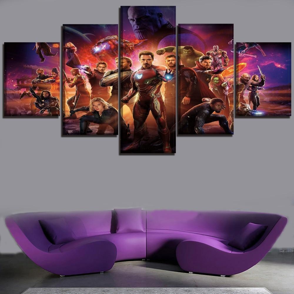 Movie Avengers 3 Infinity War Characters Marvel Canvas Wall Art