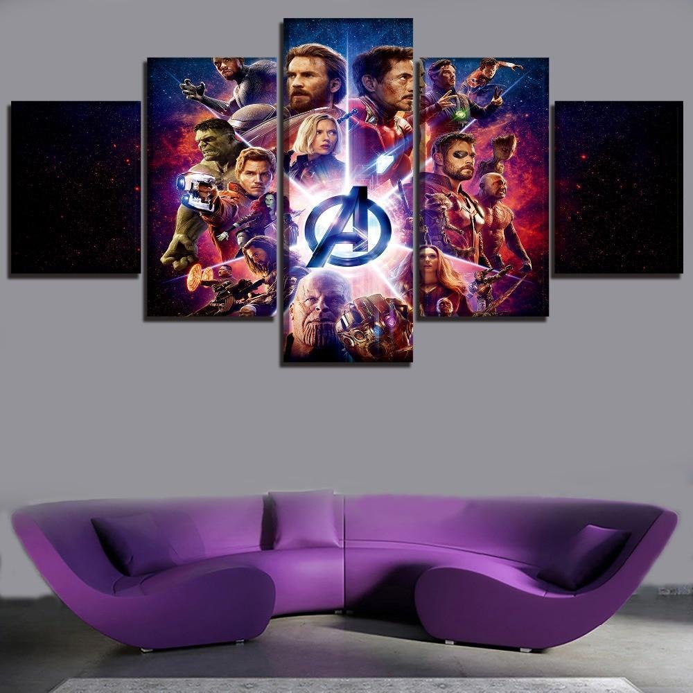 Movie Avengers 3 Poster Superheroes Marvel Canvas Wall Art