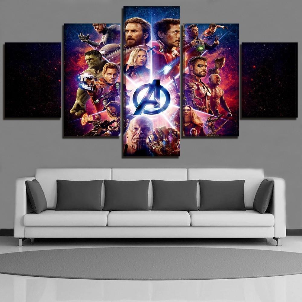 Movie Avengers 3 Poster Superheroes Marvel Canvas Wall Art