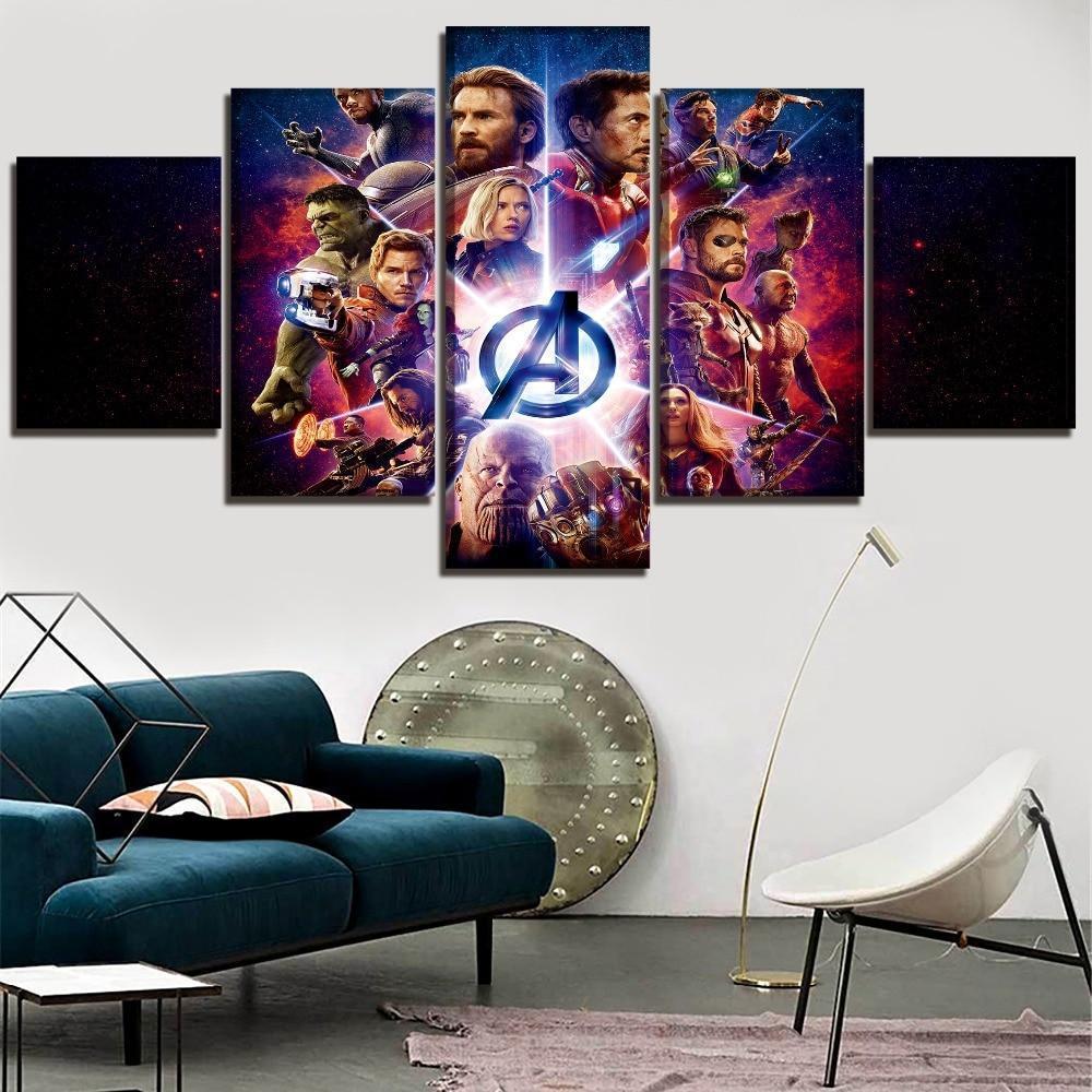 Movie Avengers 3 Poster Superheroes Marvel Canvas Wall Art