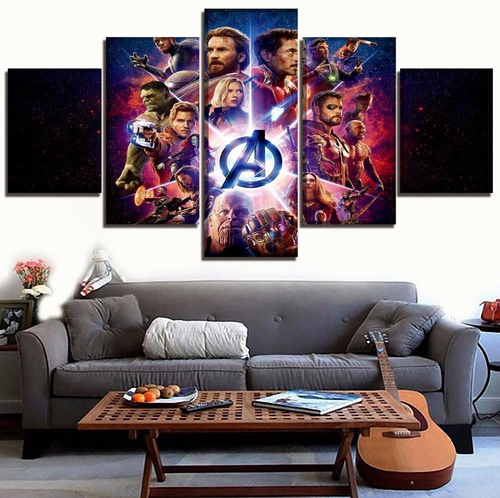 Movie Avengers 3 Poster Superheroes Marvel Canvas Wall Art