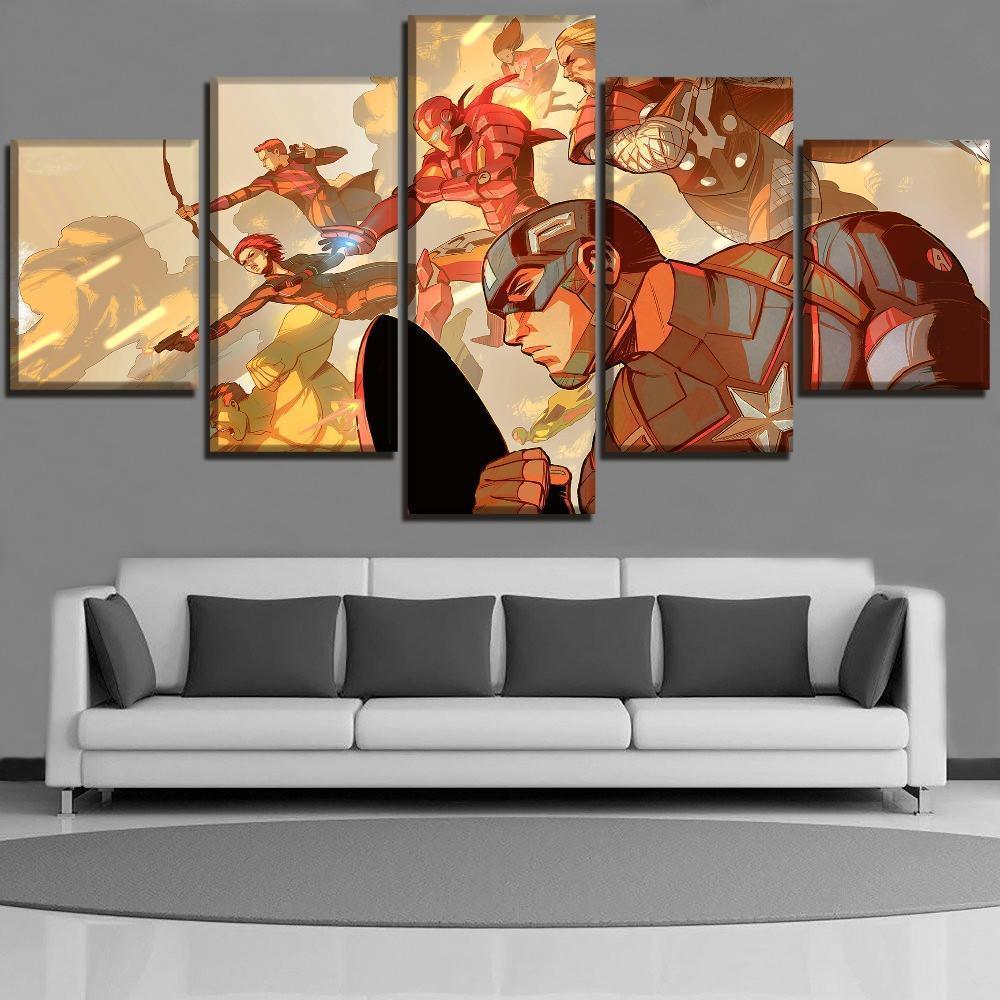 Movie Avengers Artistic Comic Character Marvel Canvas Wall Art