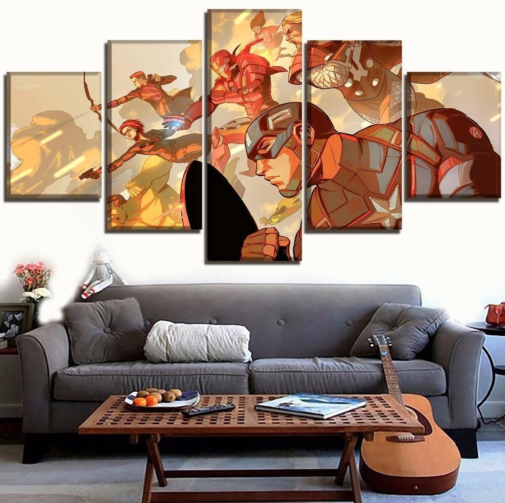 Movie Avengers Artistic Comic Character Marvel Canvas Wall Art