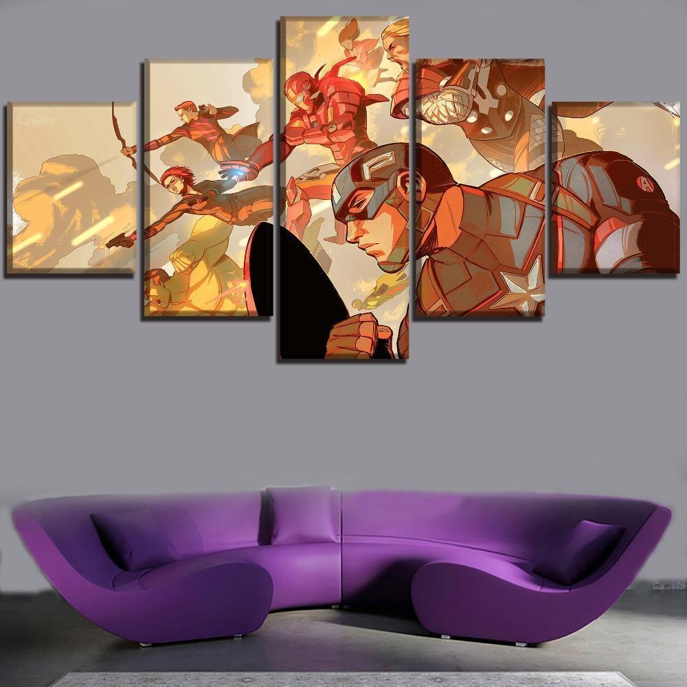 Movie Avengers Artistic Comic Character Marvel Canvas Wall Art