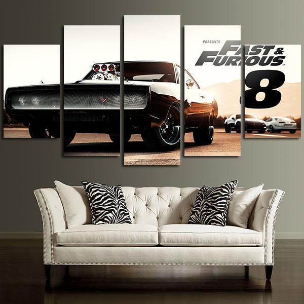 Movie Poster Fast And Furious Movie Canvas Wall Art