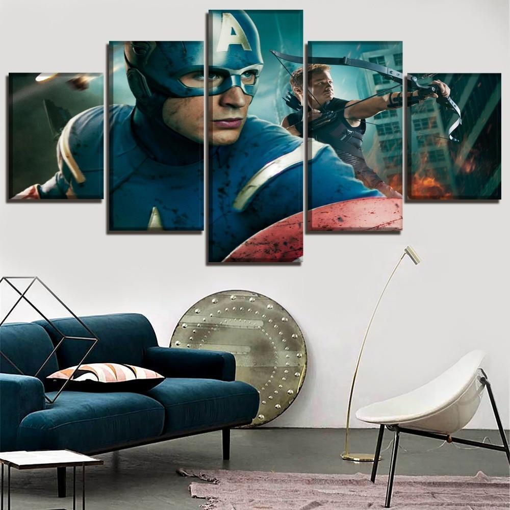 Movie The Avengers Captain America Marvel Canvas Wall Art