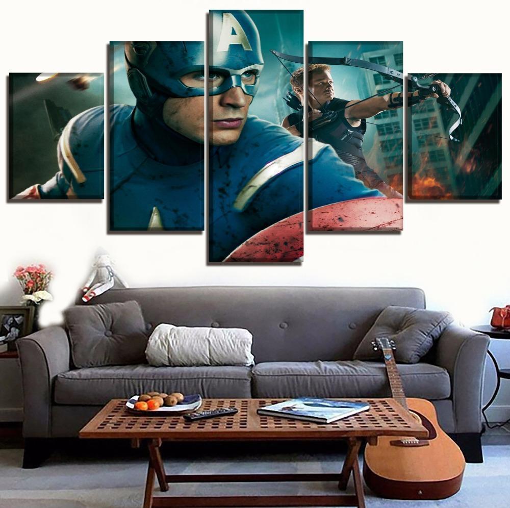 Movie The Avengers Captain America Marvel Canvas Wall Art