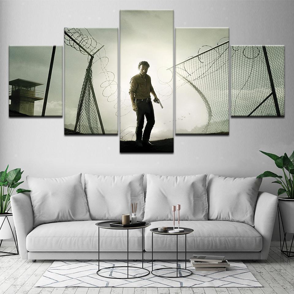 Movie The Walking Dead Rick Movie Canvas Wall Art