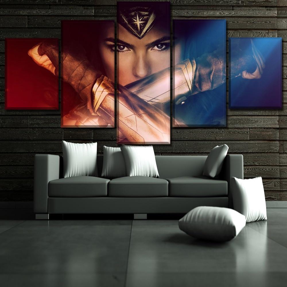 Movie Wonder Woman Poster DC Canvas Wall Art