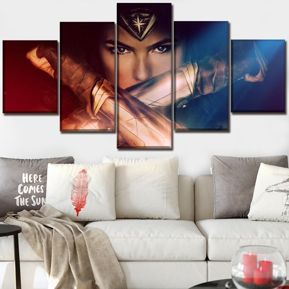 Movie Wonder Woman Poster DC Canvas Wall Art