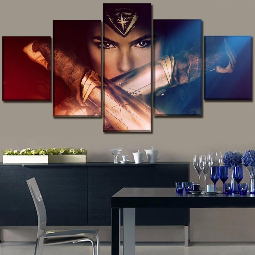 Movie Wonder Woman Poster DC Canvas Wall Art