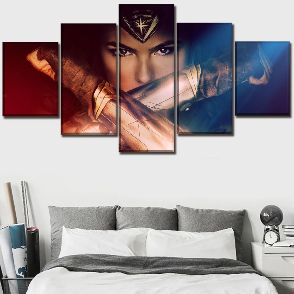 Movie Wonder Woman Poster DC Canvas Wall Art